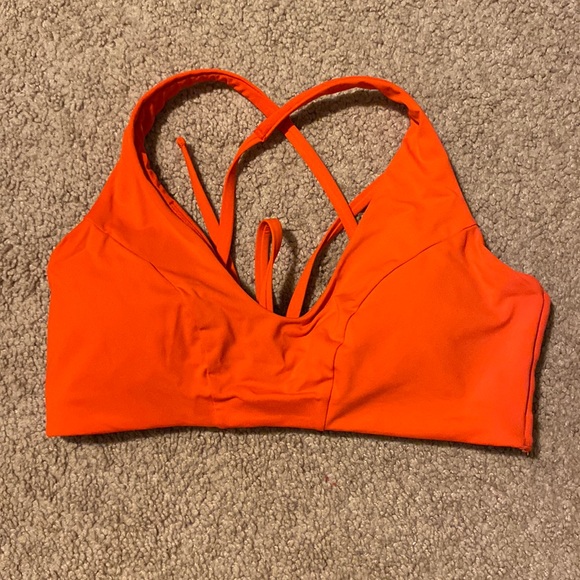 Athleta Other - Athleta Orange Strappy Back Bikini Top Size XS